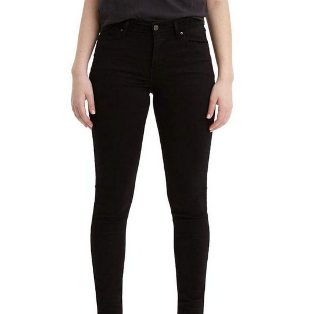 LEVI'S Womens 711 Skinny Jeans - Size 27 - Soft Black